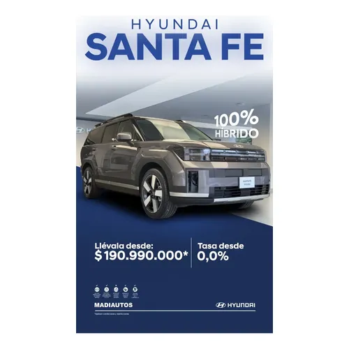 Hyundai Santa Fe Hybrid 2026 Gris Bogotá
